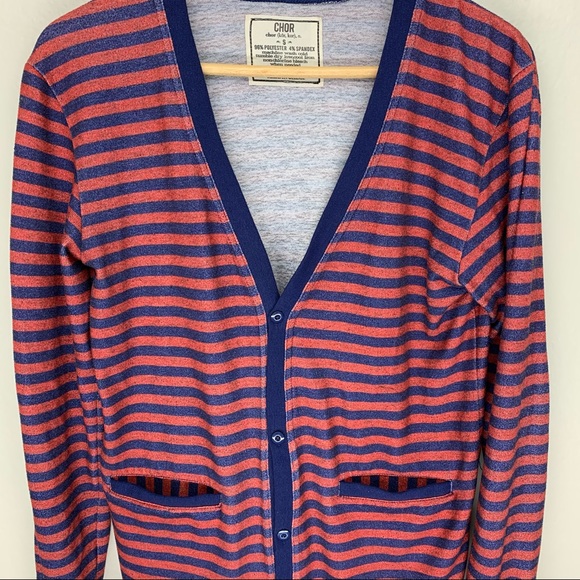 Chor Striped Cardigan With Pockets Size S - Picture 3 of 4